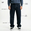DARK BLUE BAGGY JEANS