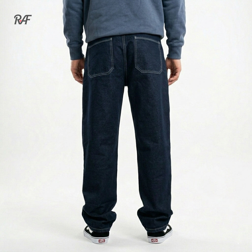DARK BLUE BAGGY JEANS
