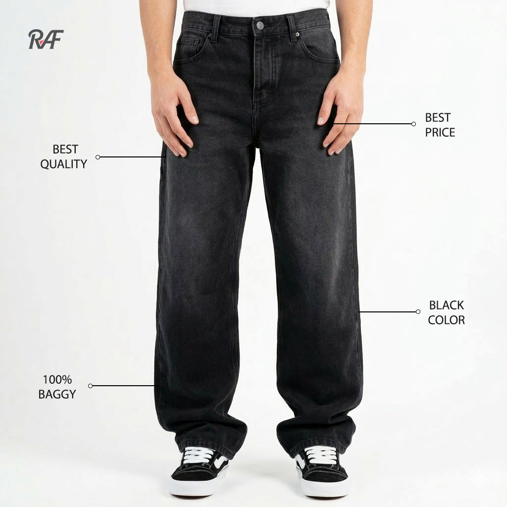 BLACK BAGGY JEANS